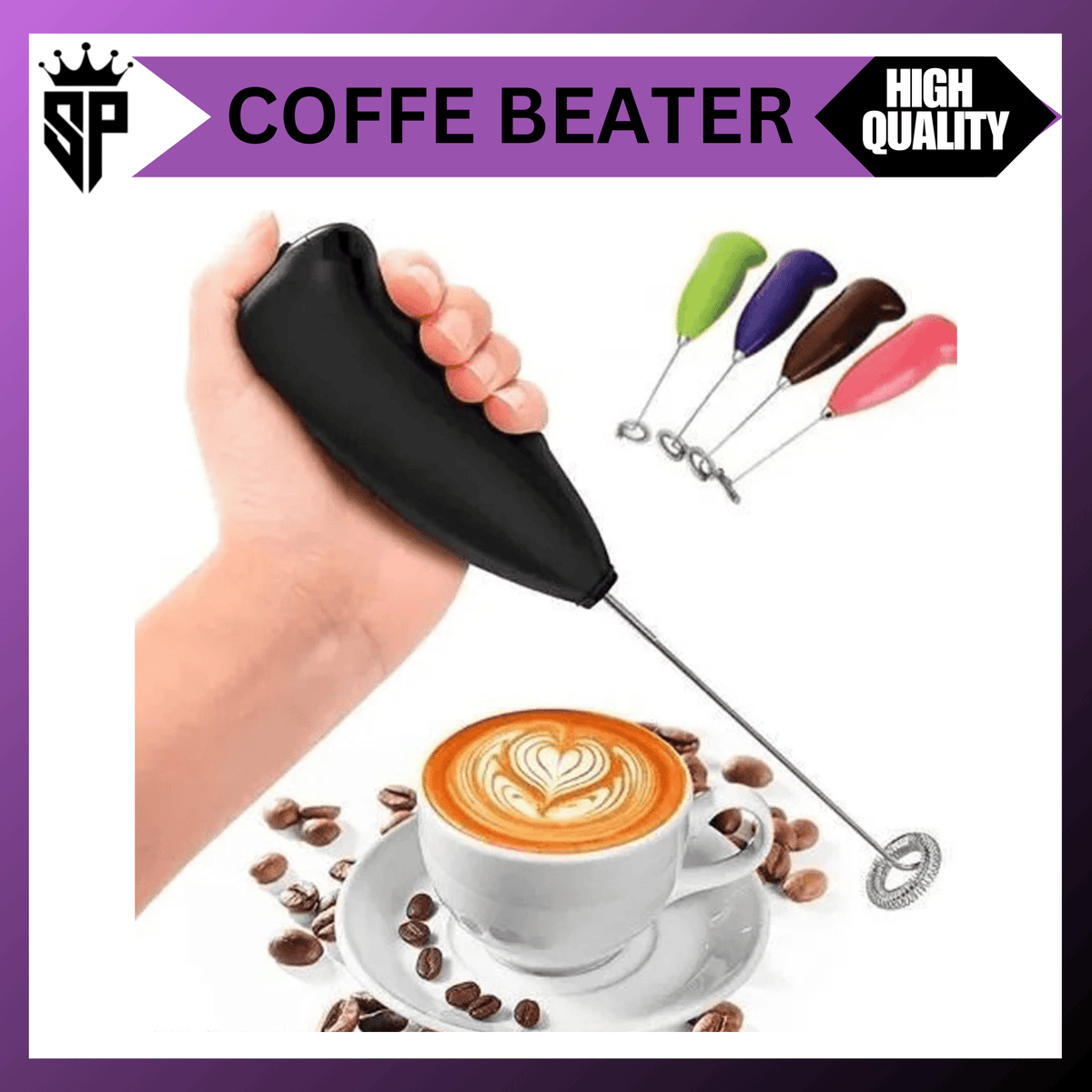 Handheld Coffee & Egg Beater Mixer – Compact Kitchen Mixing Tool - My Store