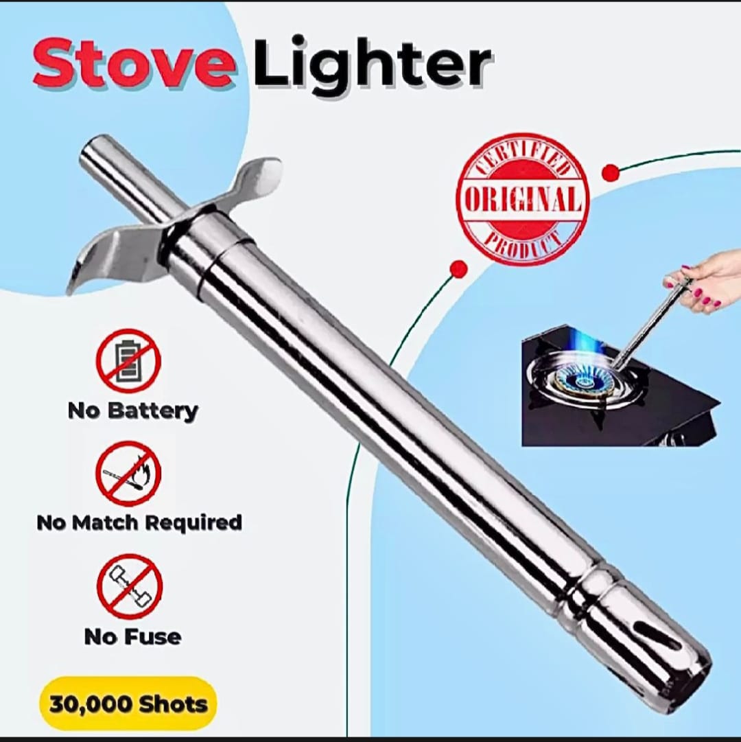 Metallic Kitchen Lighter for Gas Stove – Spark Ignition, No Fuel Needed - My Store