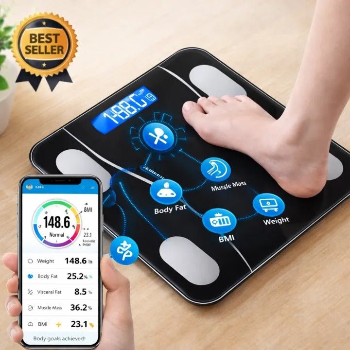 SmartScale™ Bluetooth Digital Weight Scale 180kg | Tracks 13+ Body Metrics | Smart LED Bathroom Scale | 12-Month Warranty - My Store