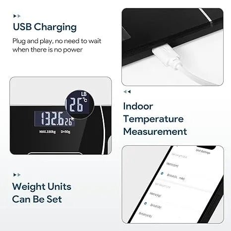 SmartScale™ Bluetooth Digital Weight Scale 180kg | Tracks 13+ Body Metrics | Smart LED Bathroom Scale | 12-Month Warranty - My Store