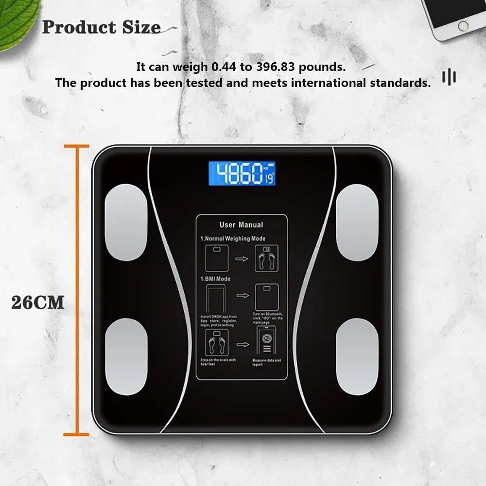 SmartScale™ Bluetooth Digital Weight Scale 180kg | Tracks 13+ Body Metrics | Smart LED Bathroom Scale | 12-Month Warranty - My Store