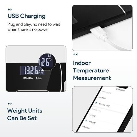 SmartScale™ Bluetooth Digital Weight Scale 180kg | Tracks 13+ Body Metrics | Smart LED Bathroom Scale | 12-Month Warranty - My Store
